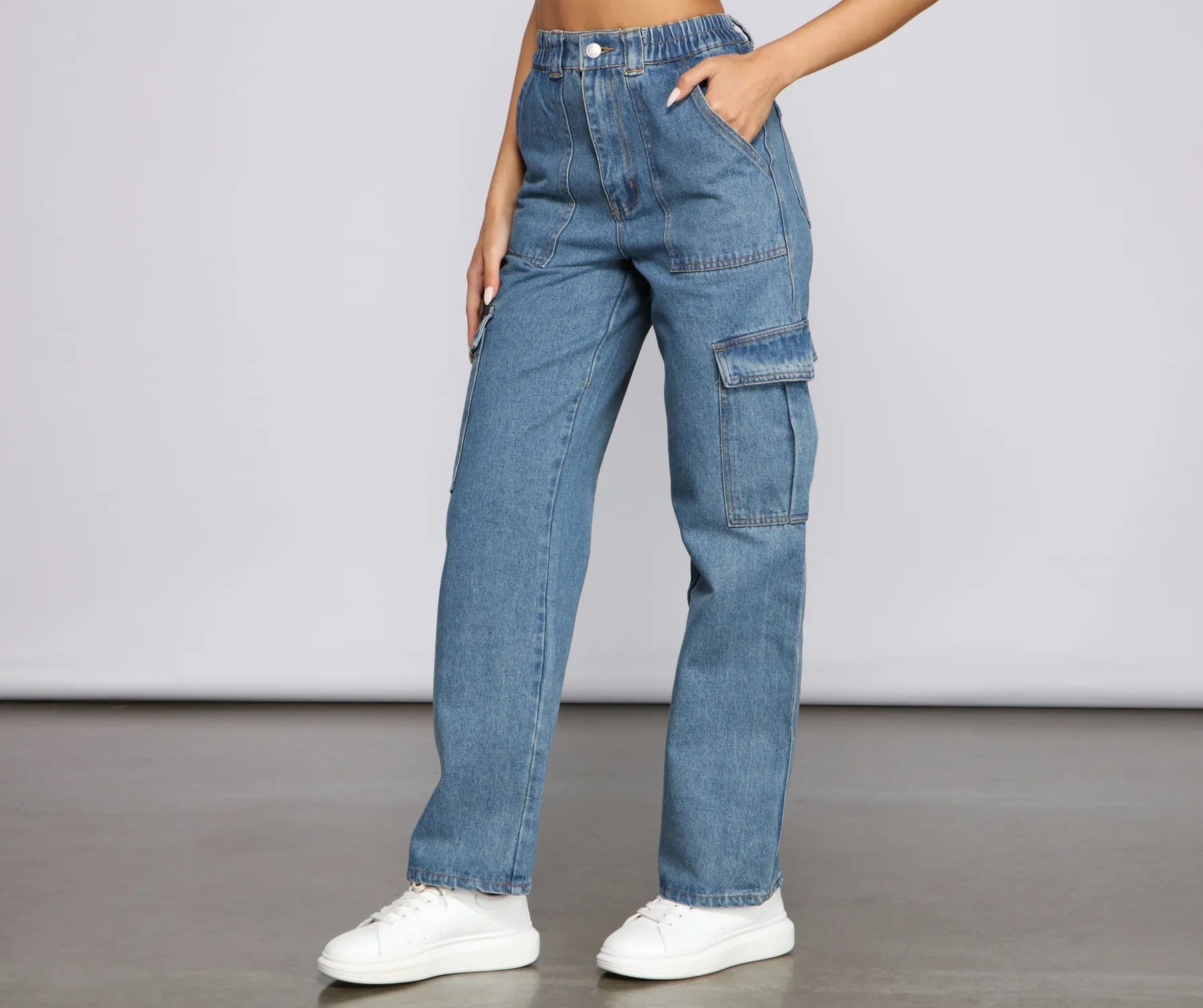 Sale Event High-Rise Cargo Boyfriend Jeans