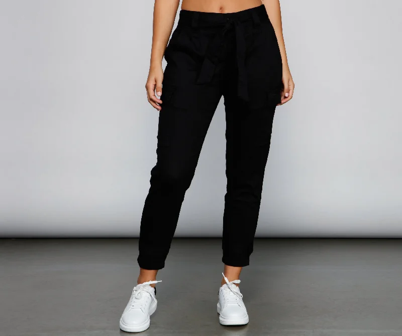 Weekend Bargains Galore Basic And Chic High Waist Cargo Pants