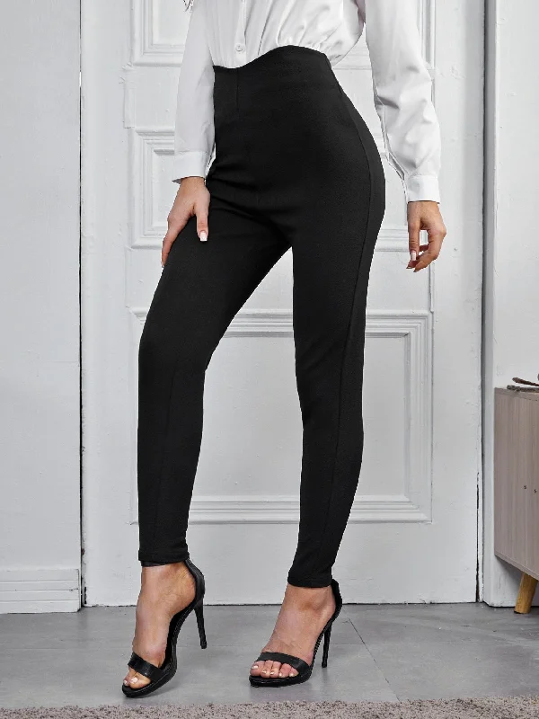 Shop the Weekend Away Casual Plain Zipper High Waist Long Women Pants