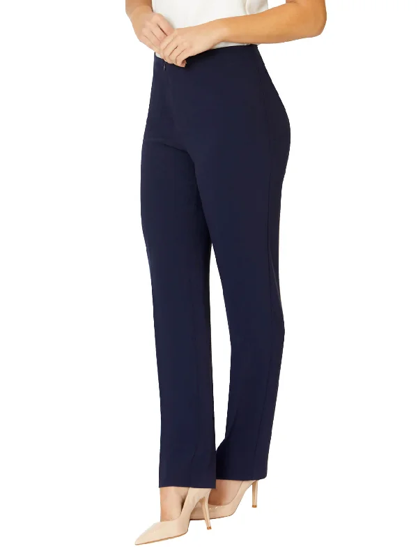 Deal Dash Navy Crepe Straight Leg Pant