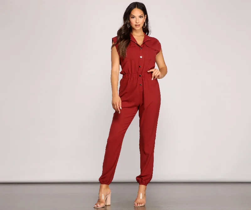 Online Deal Stun And Snap Utility Jumpsuit