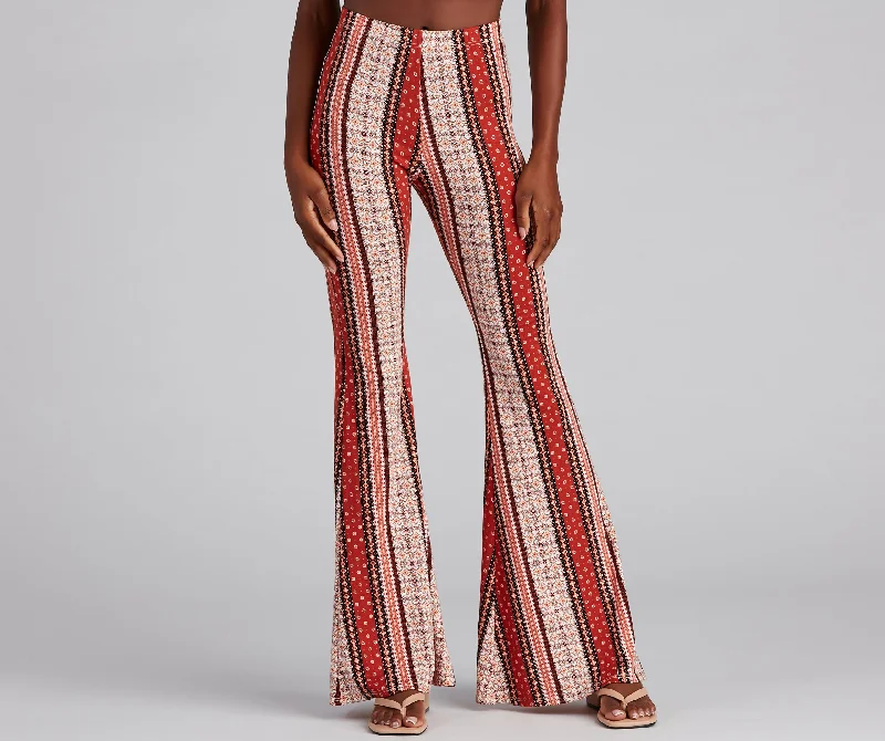 Price Drop Stylish Tribe High-Rise Flare Pants
