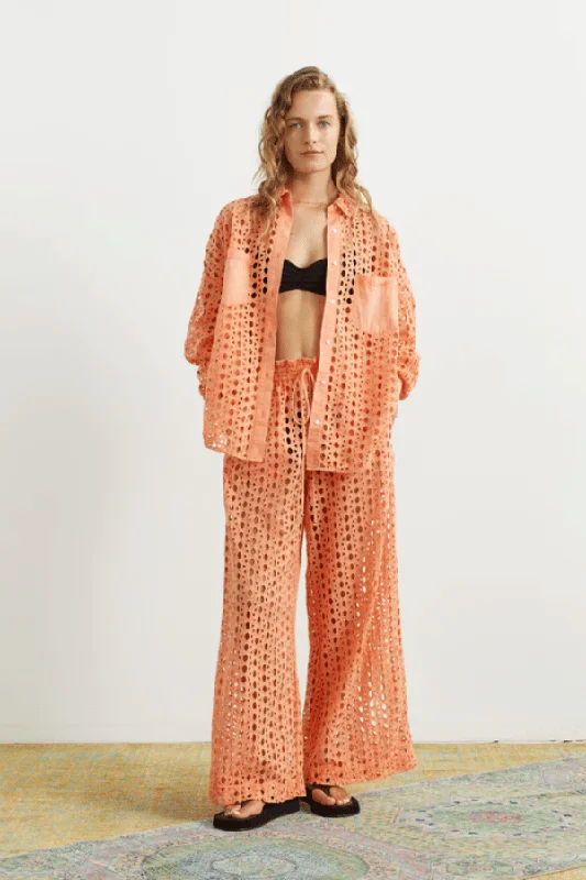 Early Bird Mati Broderie Pant Pomelo