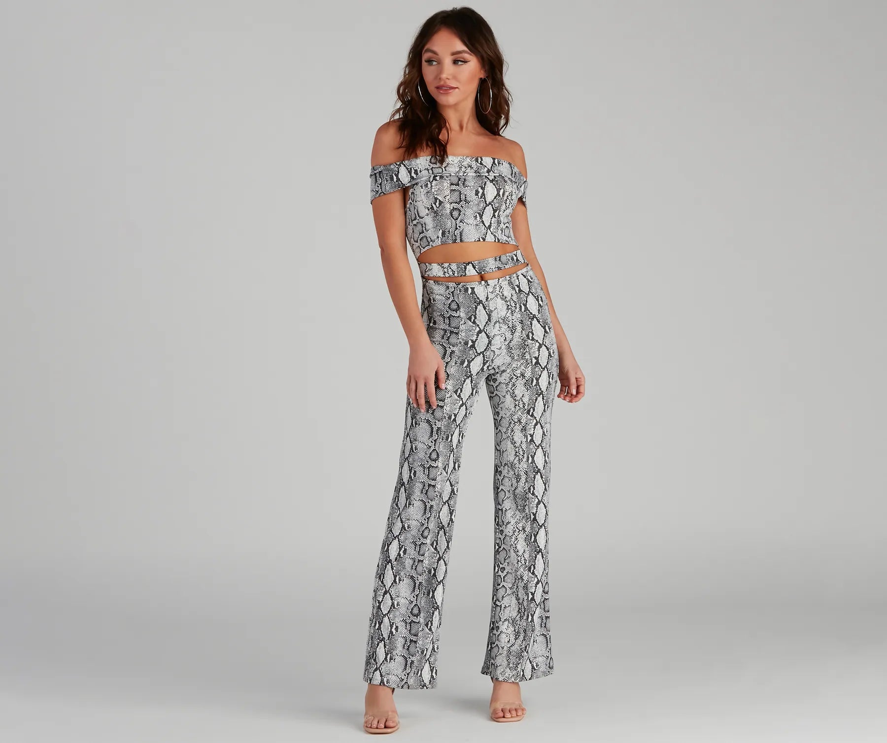 Special Discount Major Impression Cutout Snake Jumpsuit