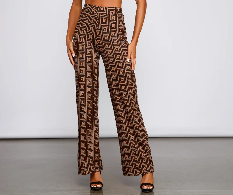 Steal Deal Trendy-Chic Vibes Wide-Leg Pants