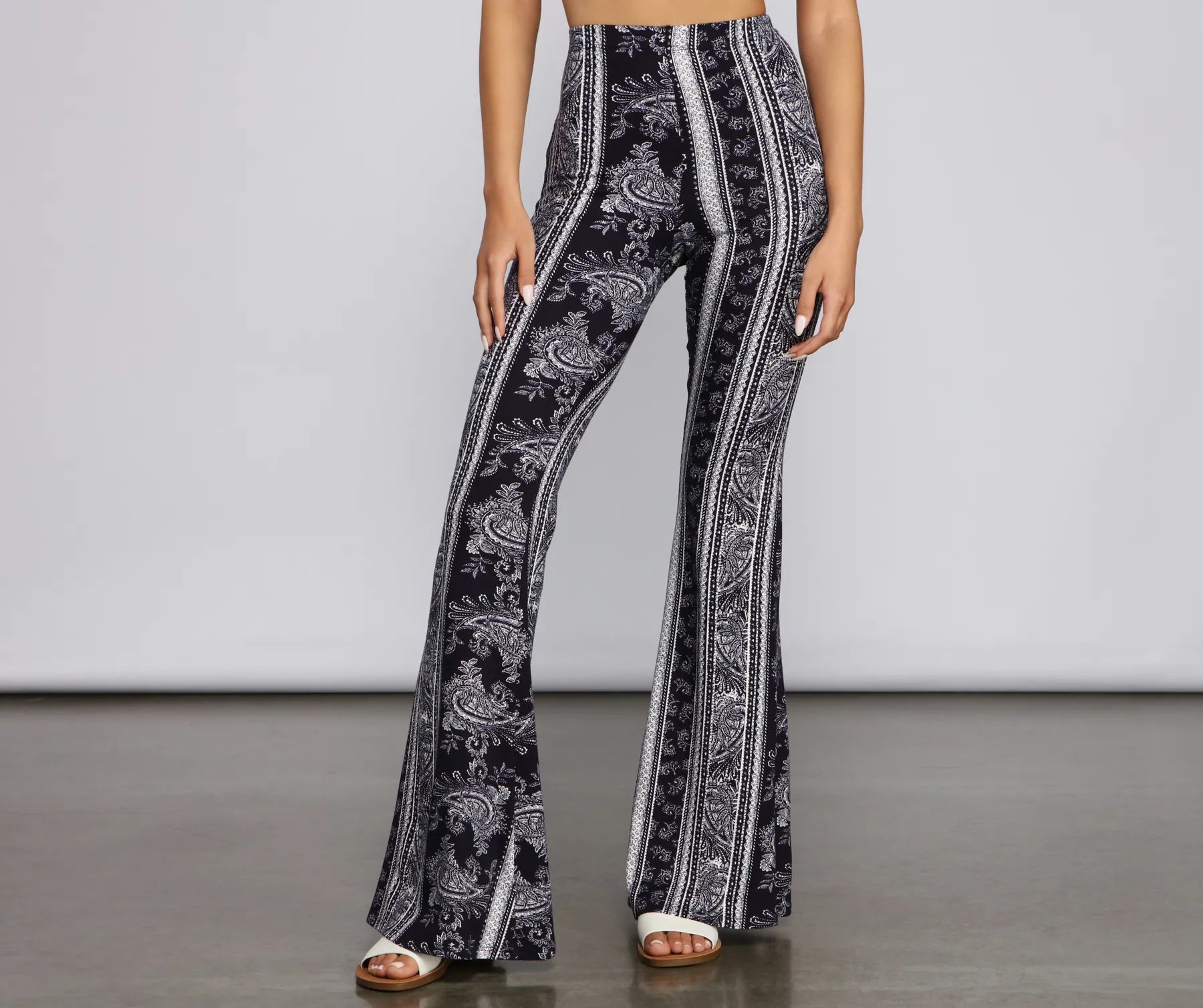 Reduced Prices Good Vibes Paisley Flare Pants
