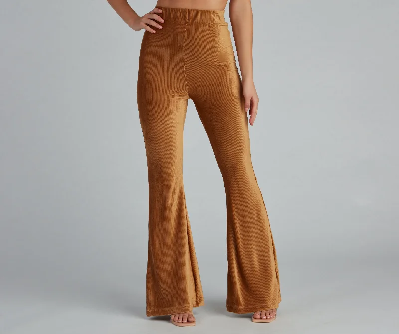 Limited Edition Trendy Luxe Velvet Flare Pants