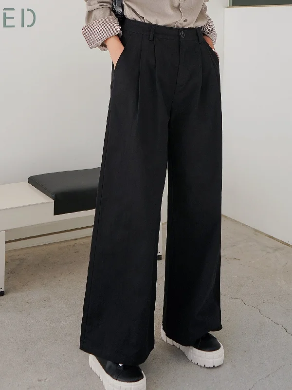 New Deals Plain Pocket High Waist Long Women Pants