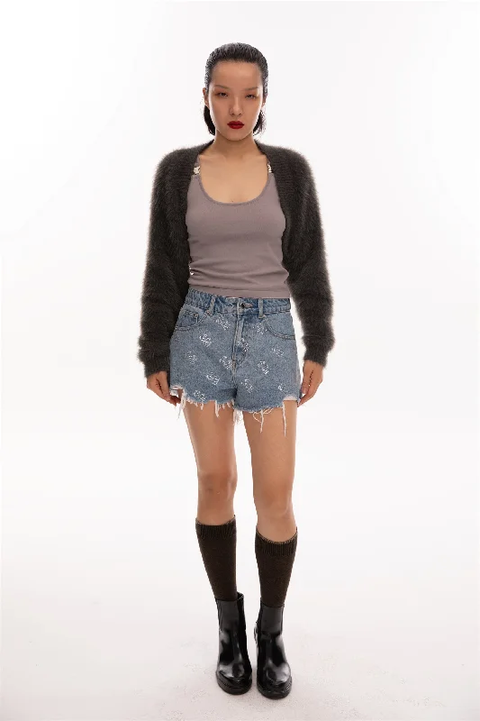 Take Advantage LOGO hotfix chew shorts