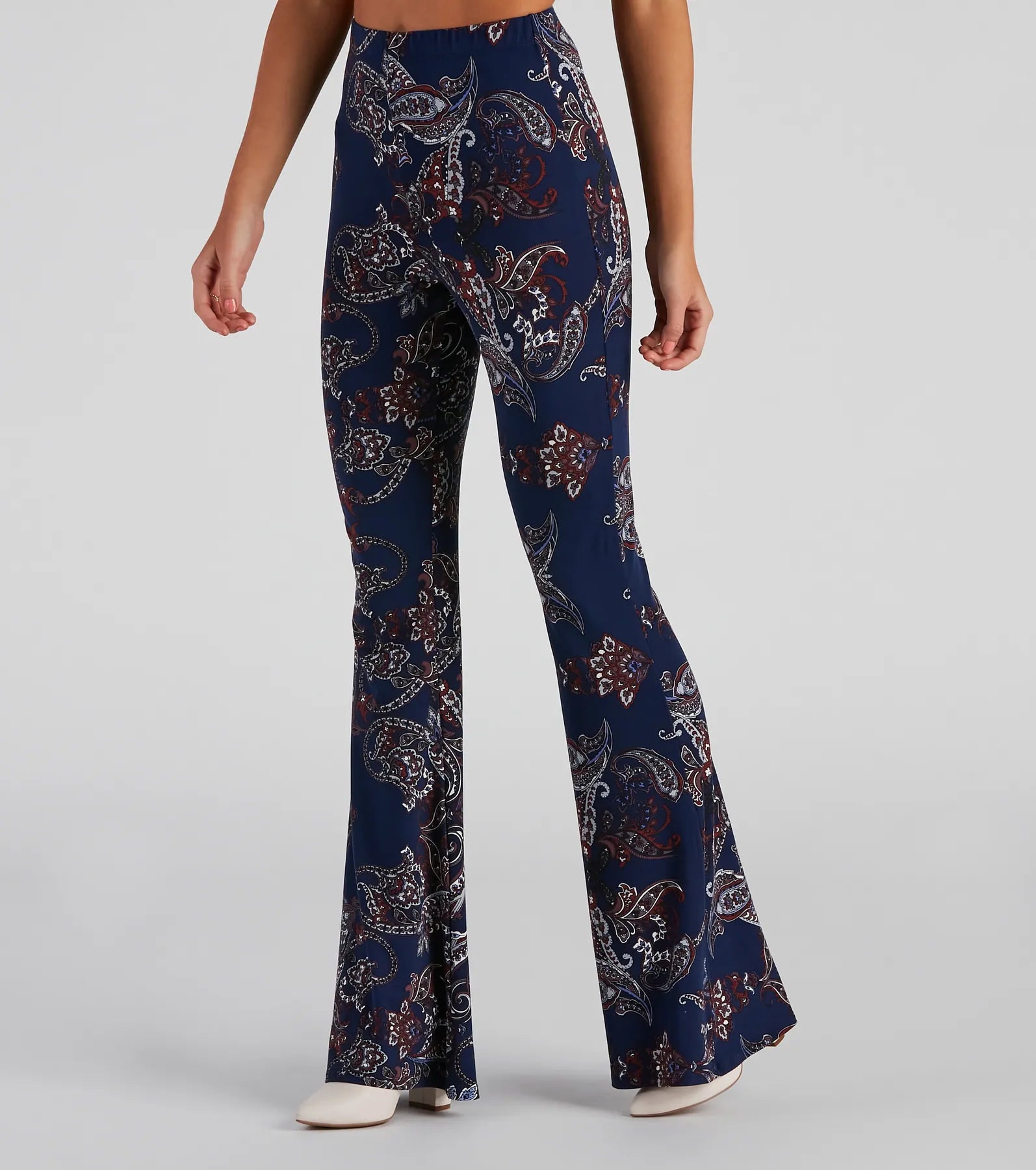Overstock Paisley Babe Flare Pants