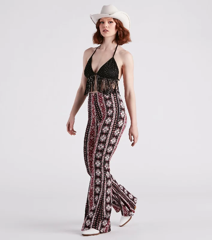 Best Seller Here Comes The Sun Striped Flare Pants