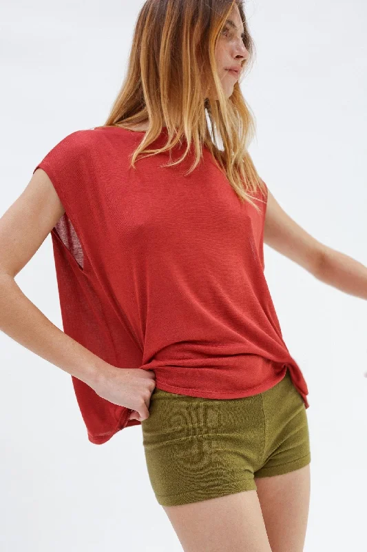 Midnight Sale Waves Cashmere Cotton Shorts