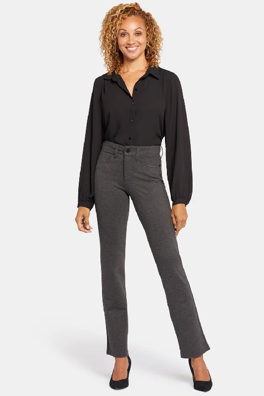 Exclusive Online Offer Marilyn Straight Pants In Petite - Charcoal Heathered