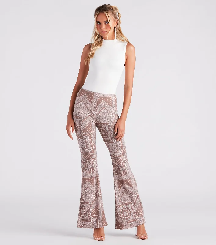 Special Savings Paisley Princess Boho Flare Pants