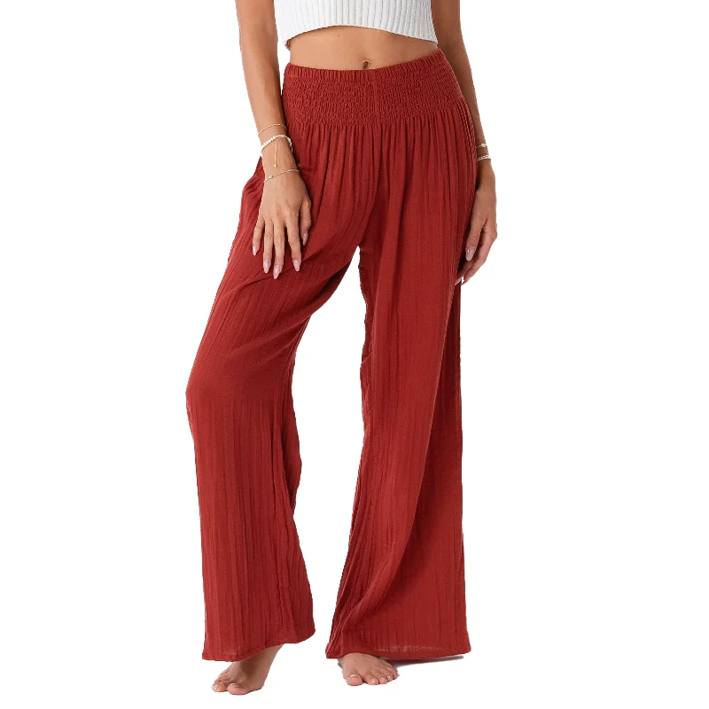 Sale Alert Seaside Spice Wide Leg Cotton Pants