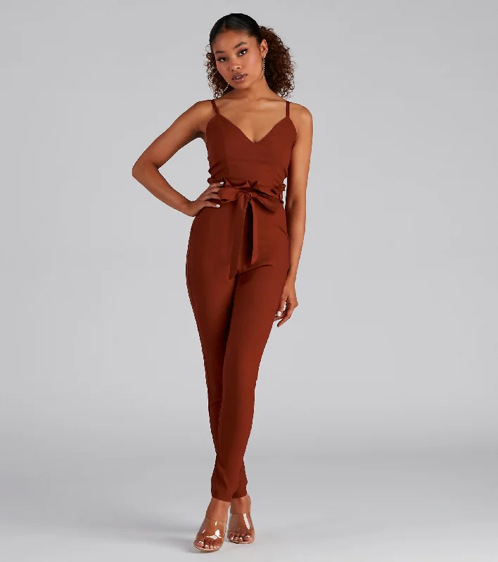 Today's Special Poised And Tapered Paperbag Jumpsuit