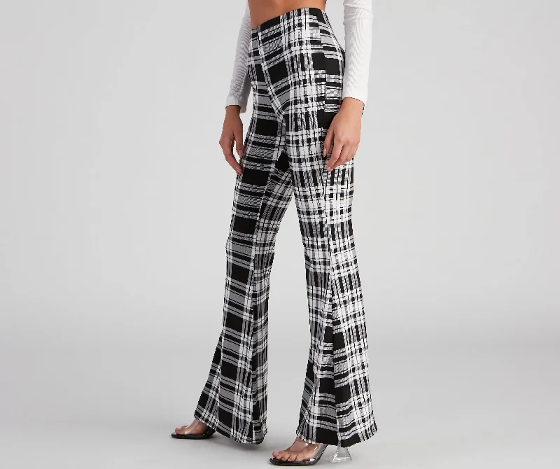 Today Only Mad About Plaid Flare Pants