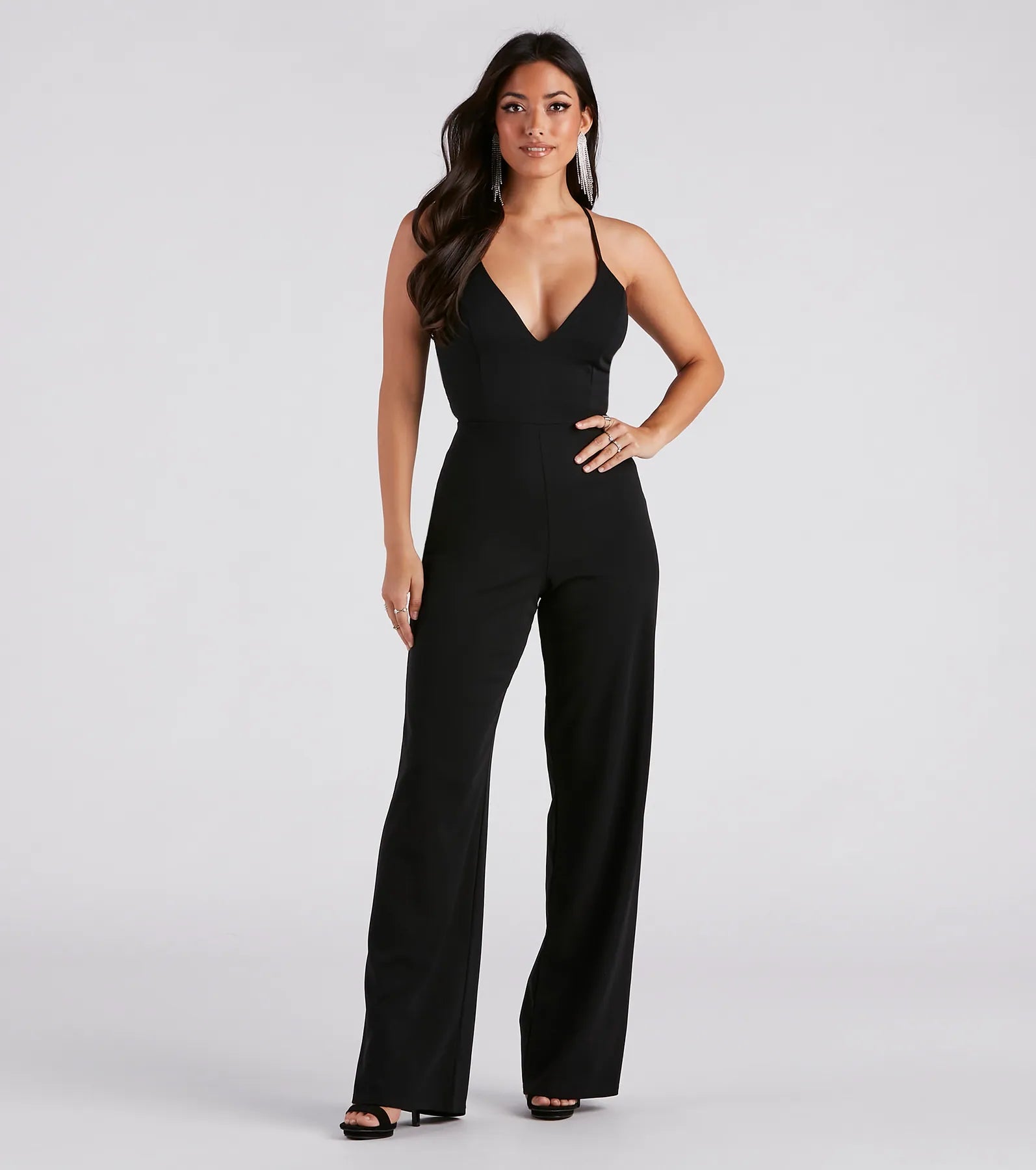 Act Now Classic Chic Moment Lace Back Jumpsuit