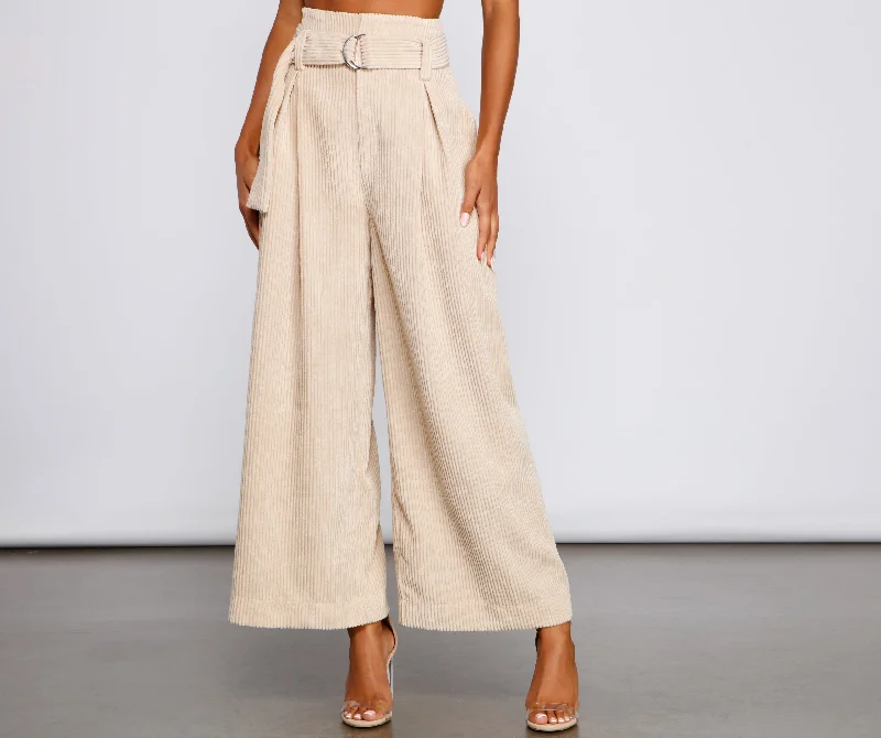 Mega Sale High Waist Flared Corduroy Pants