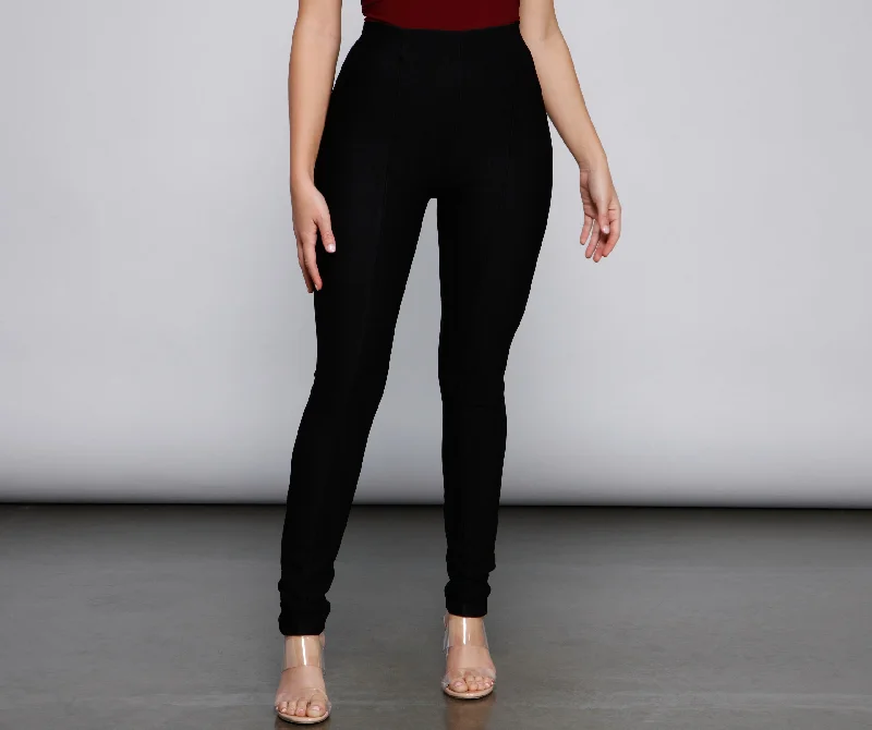 Overstock Sale Back To Basics High Waist Leggings
