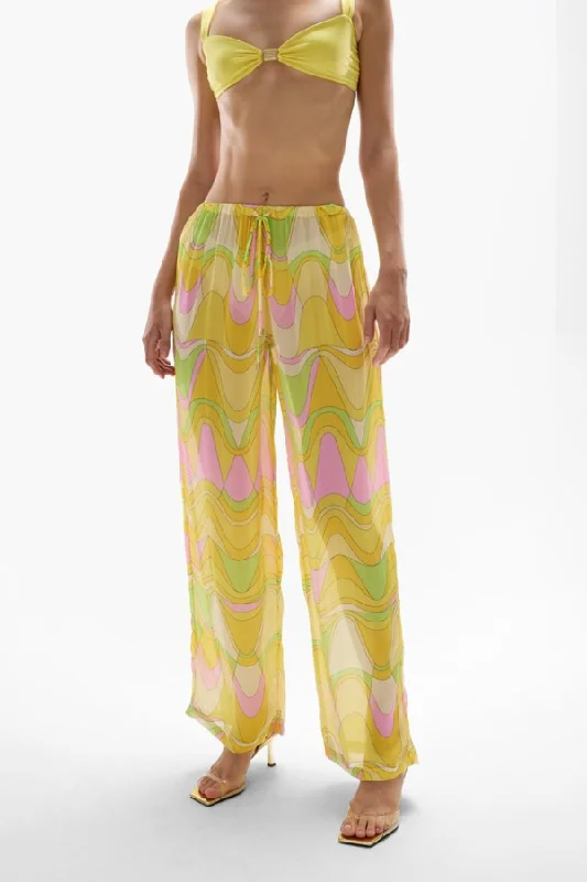New Deal Oasis Pants Wavy Gold