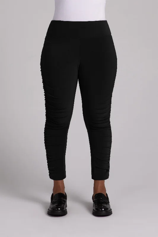 Year-End Sale Ruched Skinny Pant | Black