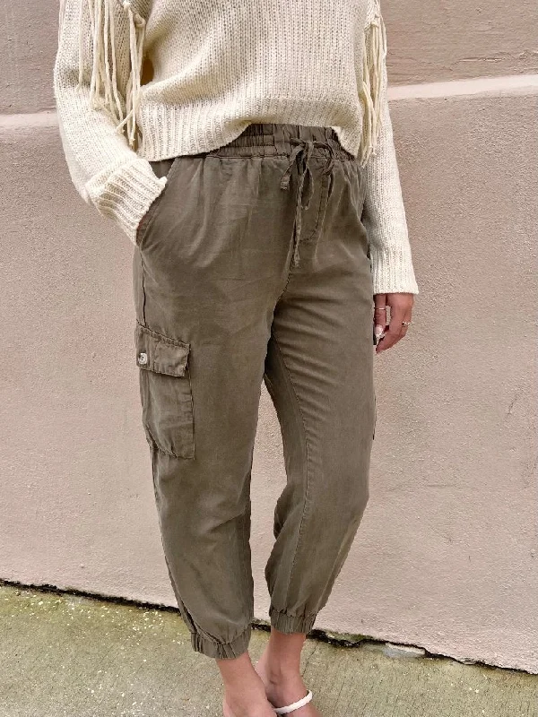 Quick Sale HARPER CARGO PANTS IN OLIVE