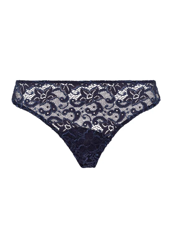 Weekend Offers That Tempt Luxury Moments Thong | Deep Navy 71507-1610