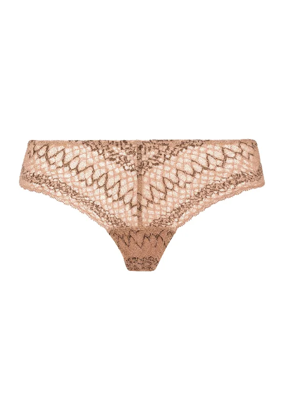 Weekend Savings Sensation Thalie Thong | Animal Lace Biscotto 72942-2915