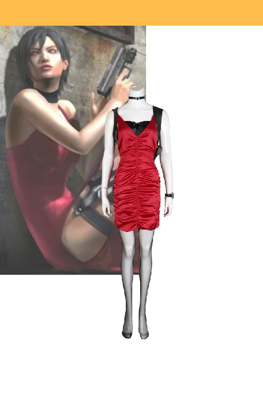 Savings Galore Ada Wong Red Dress Resident Evil 4 Remake Cosplay Costume