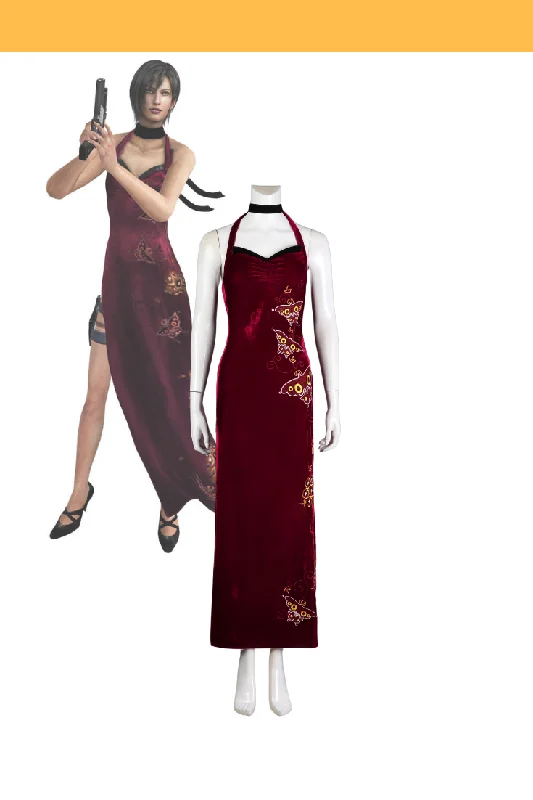 Take Advantage Ada Wong Velvet Qipao Dress Resident Evil 4 Remake Cosplay Costume