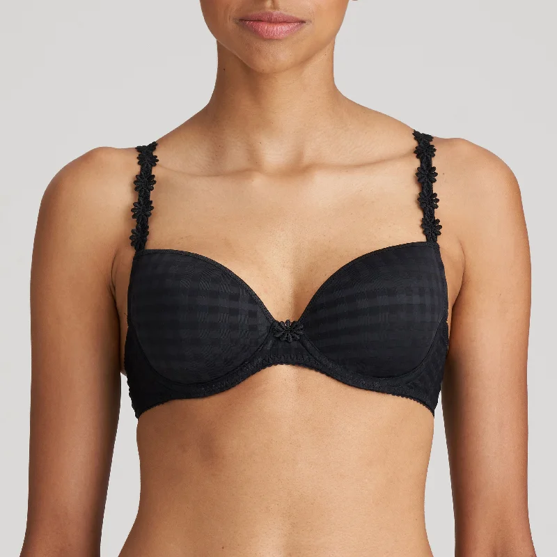 Avero Black Padded Plunge Bra