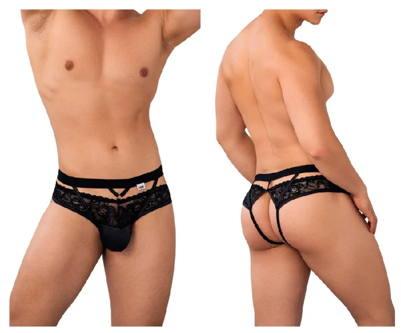 Weekend Shopping Bliss CandyMan 99627 Lace Jockstrap Color Black