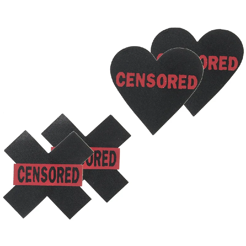 Extra Savings Censored Hearts and X Nipple Pasties