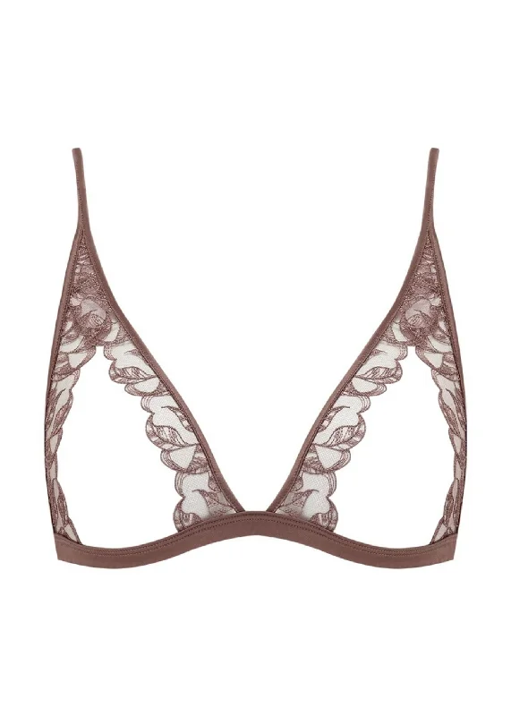 YEAR-End Clearance Paeonia Open Triangle Bra (Taupe)