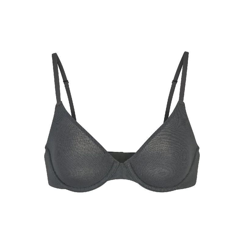 COTTON JERSEY UNDERWIRE BRA | DEEP SEA