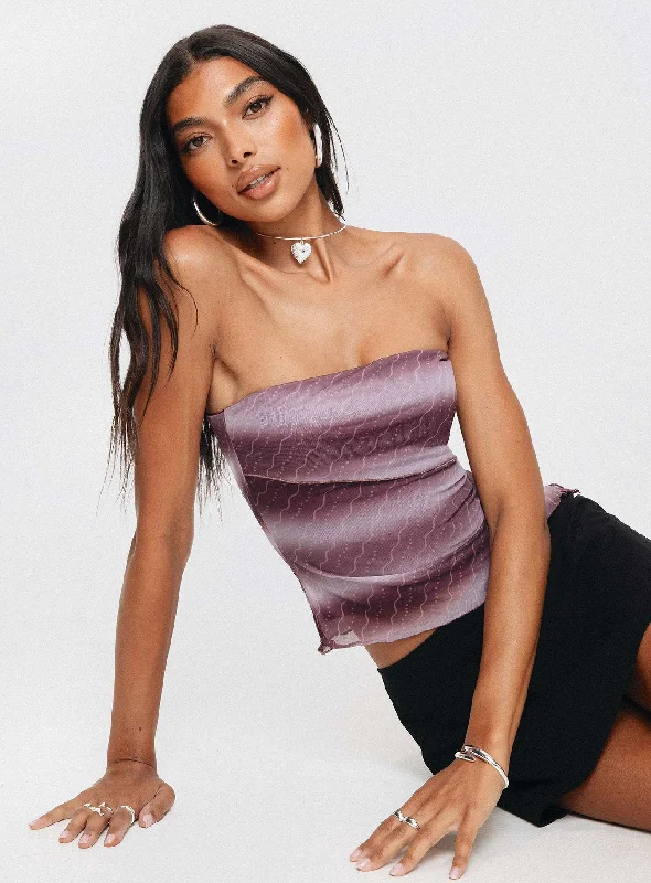 Price Drop Devia Strapless Top Purple