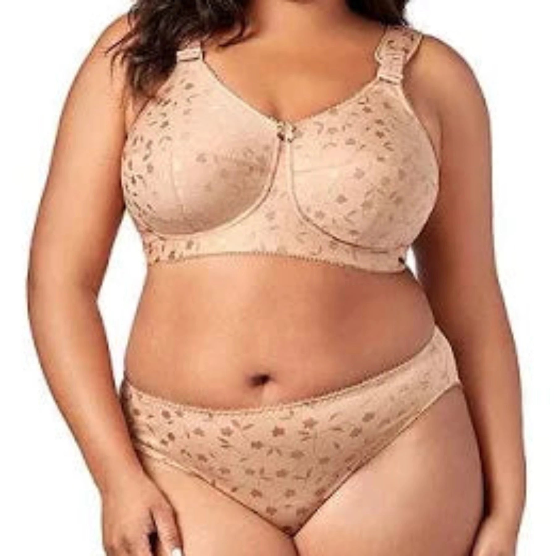 Year-End Sale Jacquard Soft Cup Bra 1305 - Mocha