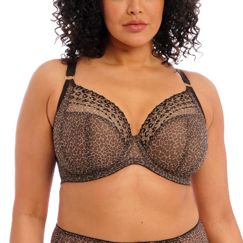 Can't Miss Elomi Matilda Underwire Plunge Bra - Leopard