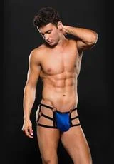 Super Deal Envy Bad Boy Strappy Open Back Trunk in Blue