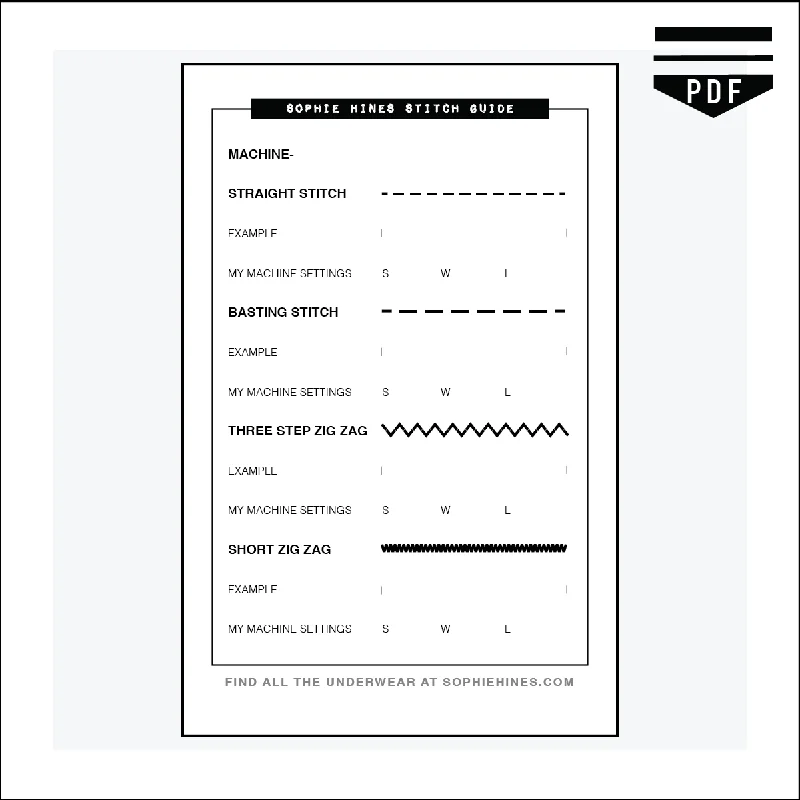 Limited Edition Lingerie Stitch Guide
