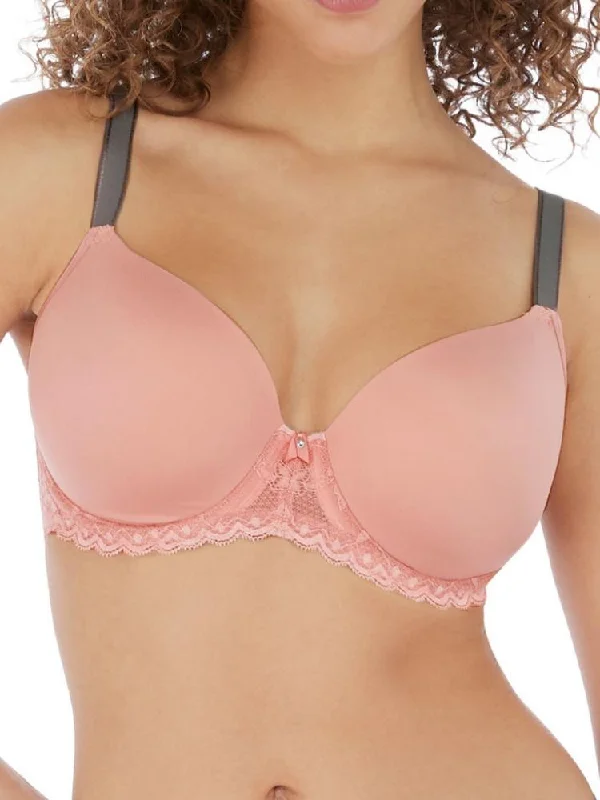 Weekend Deals to Make You Smile Offbeat Moulded Demi T-Shirt Bra - Rosehip