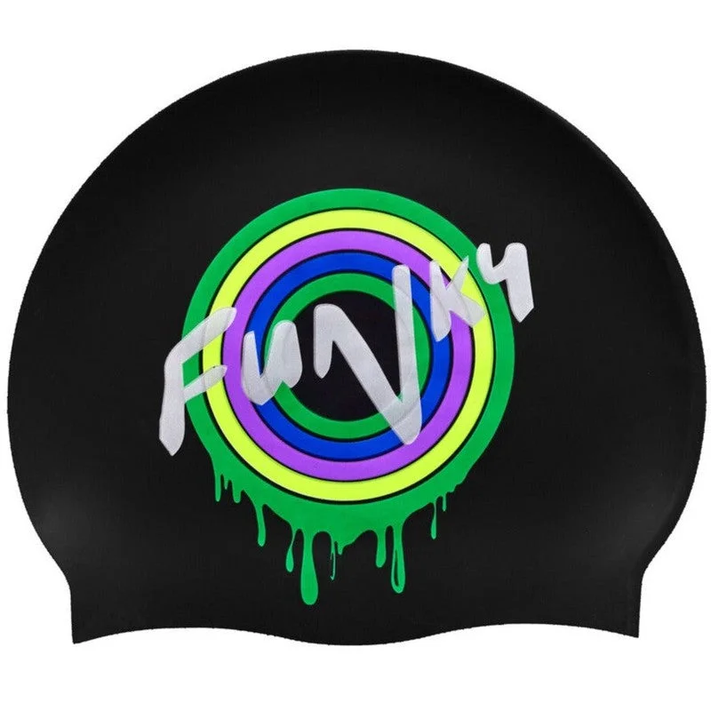 Big Deal Funky Silicone Swim Cap | Poppy Long