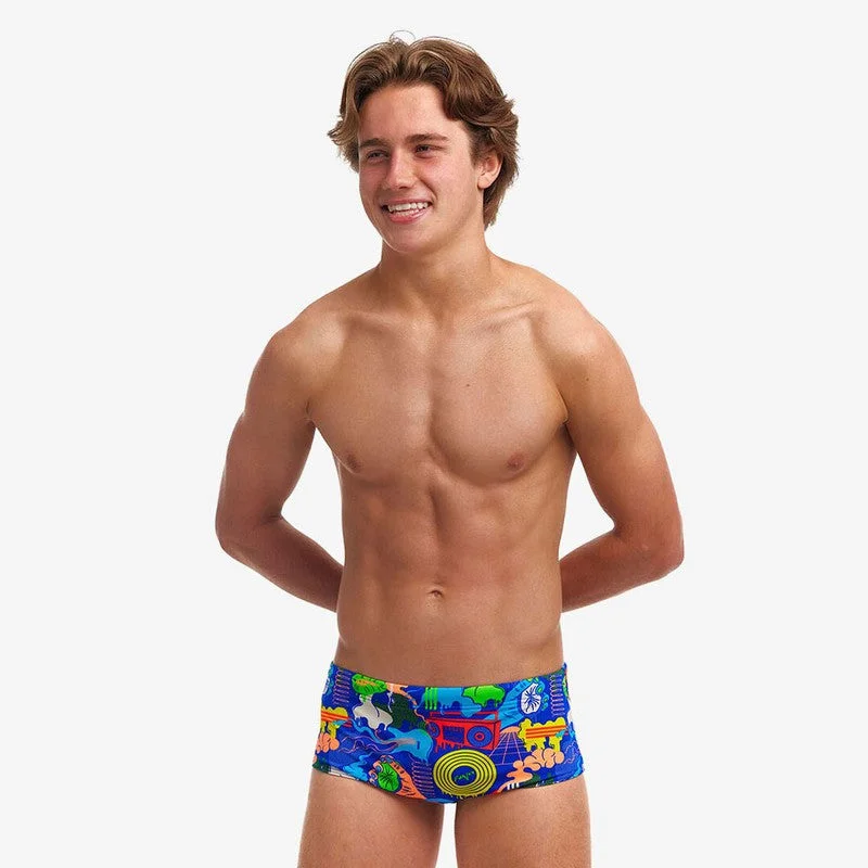 Discount Mania Funky Trunks Boy's Sidewinder Trunks |Blues Baby