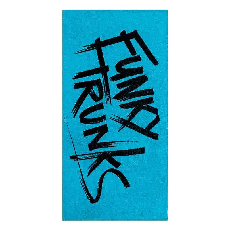 Don't Delay Funky Trunks Cotton Jacquard Towel | Tagged Blue
