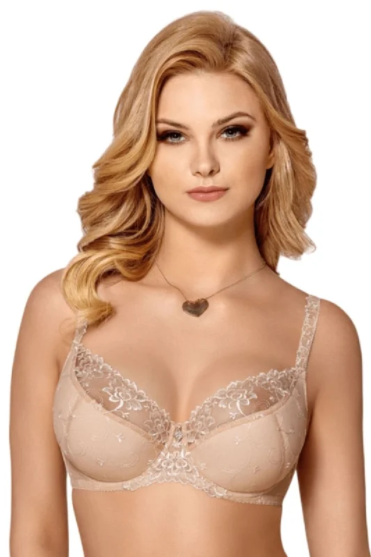 Savings Alert BEIGE TESS SEMI SOFT UNDERWIRE LACE BRA