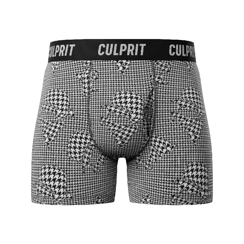 Flash Sale Houndstooth 3D 🐺 Boxer Briefs w' fly