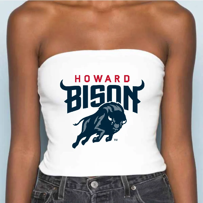 Howard Bison White Tube Top