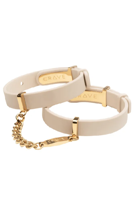 Amazing Deals ID Cuffs - Cream/Gold