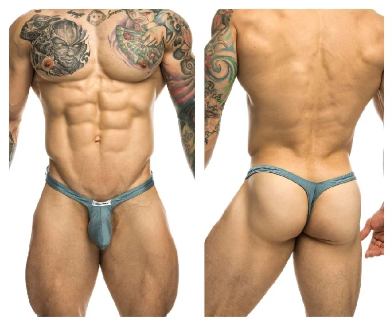 JUSTIN+SIMON XSJBU02 Bulge Thongs Color Metal Green